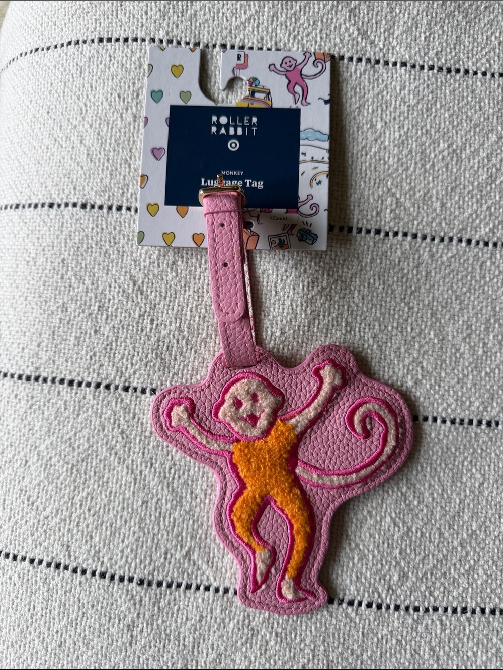 NWT Roller Rabbit x Target Monkey Luggage Tag